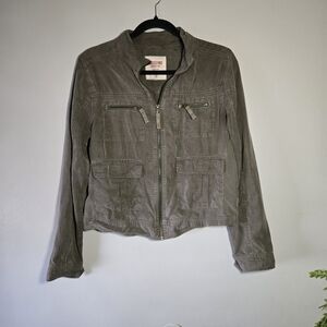 Mossimo Supply Co Utility Zip Jacket Olive Green Size Medium